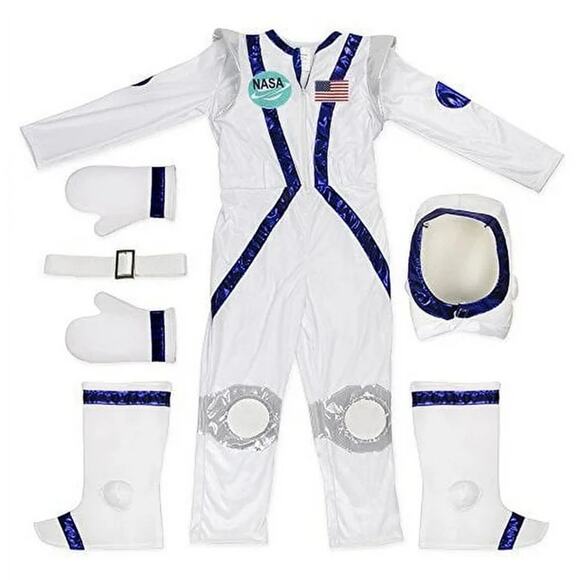 Spunky Space Cadet Astronaut Child's Kids Halloween Costume Silver Age 3-4 - Picture 1 of 8